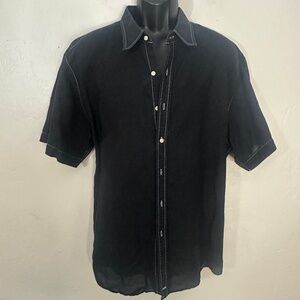 Nick(it) Linen Blend Short Sleeve Shirt XXL Gently worn 60% linen/40% cotton